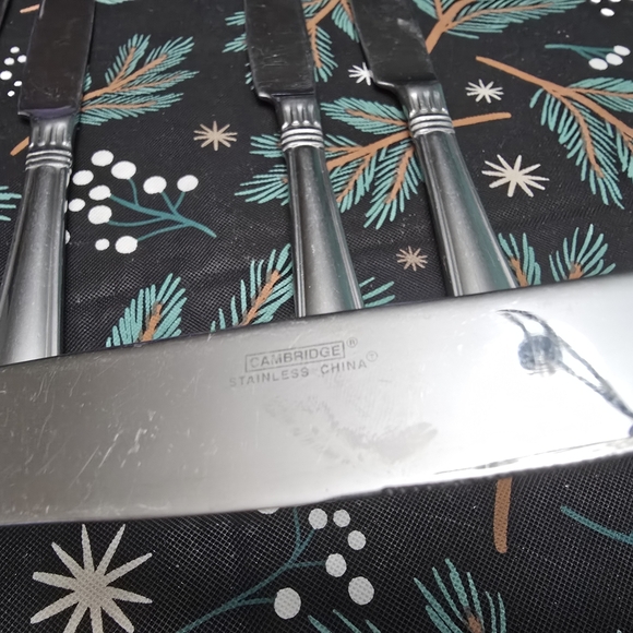 Elegant Silver Dinner Knives Set of 5 - Picture 5 of 6